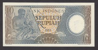 Indonesia - 10 Rupiah 1963 - Unc