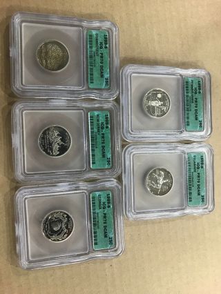 1999 - S State Quarters,  Icg Pr70 Dcam,  5 Coin Set,  Us Coins