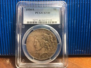 1934 - S Pcgs Xf40 Peace See Our Other Listings