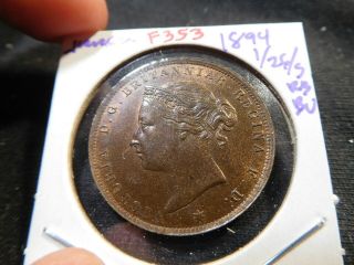 F353 Great Britain Jersey 1894 1/24 Shilling Bu Red Brown
