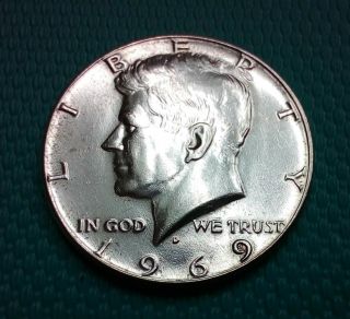 Usa Half Dollar 1969 D Silver Rare Coin