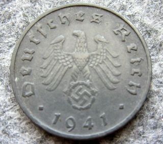 Germany Third Reich 1941 A 10 Reichspfennig Swastika,  Zinc