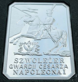2010 Poland 10 Zl Zlotych Imperial Guard Of Napoleon Proof Silver 925