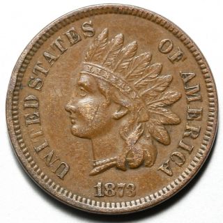 1873 United States Bronze Indian Head 1 One Cent Coin