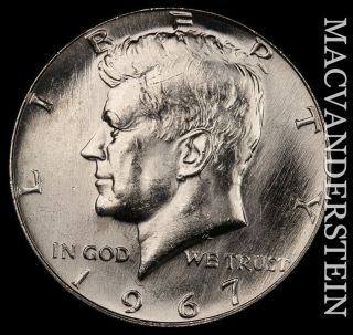 1967 Kennedy Half Dollar - Gem Brilliant Uncirculated Silver J5352
