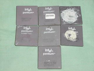 Intel Pentium (5) Intel Pentium Mmx (2) Total7 Cpu Processors Scrap