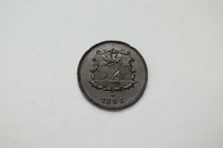 British North Borneo 1/2 Cent 1891 Sharp Details B20 Z8153