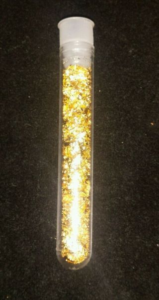 10.  1 4 " In Vial Filled With Gold Leaf Flake,  Homemade Desserts,  Liquors,  Cosmetics
