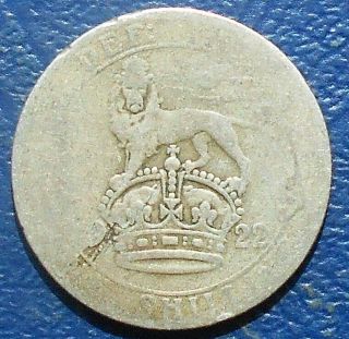 Silver 1922 Great Britain Shilling Km 816a King George V Start At Melt 806