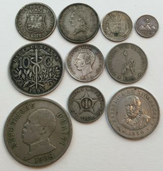 South & Central America - Coins From 10 Different Countries (10 Coins).