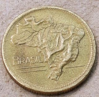 Brazil 2 Cruzeiros 1946 Map Coin - Very Cool Coin