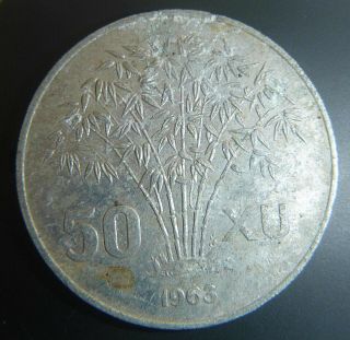 - South Vietnam Coin - 1963 - 50 Xu - Aluminium - Cong Hao - 899