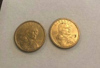 2 2000 P Sacagawea Gold Dollar Coin