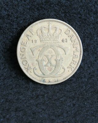 Denmark 1941 2 Kroner Key Date Coin
