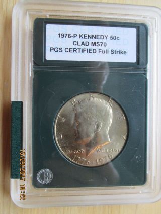 1976 - P Kennedy 50c Clad Certified Full Strike