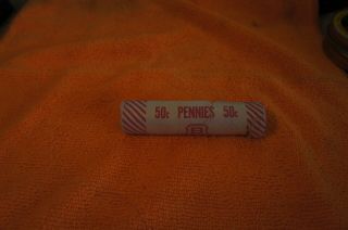 1974D BRINKS WRAPPED 1 ROLL of BU LINCOLN MEMORIAL COPPER CENTS PENNY 2