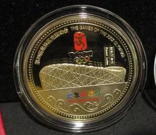 Beijing 2008 Olympic Games Twin Commemorative Medallions - Box/paperwork 5