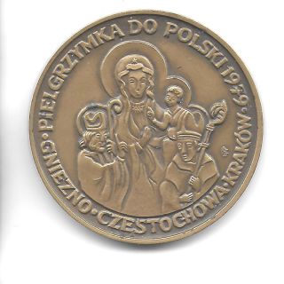 Vatican City 1979 Pope John Paul II Bronze Medal 40 mm UNC & Cased 2