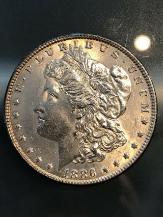 1886 $1 Vam 1a Line In 6 Morgan Silver Dollar Top 100 2/23/18,