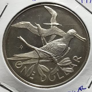 1973 British Virgin Islands $1 Silver Proof Dollar Crown