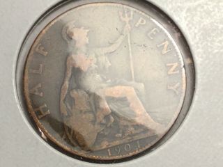 Great Britain 1904 1/2 Penny Coin Circulated