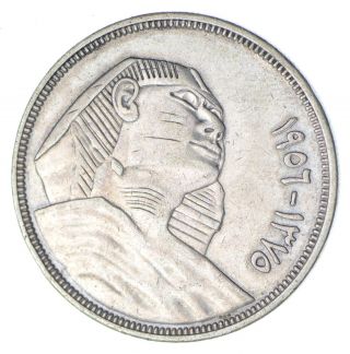 1907 Egypt 20 Piastres - Silver World Coin - 13.  9 Grams 180