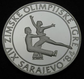 Yugoslavia 100 Dinara 1984 Proof - Silver - 1984 Winter Olympics - 2104
