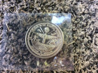 1988 Marshall Islands " Launch Of Space Shuttle Discovery " Rare 5 Dollar Coin
