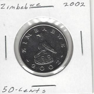 Zimbabwe 50 Cents,  2002