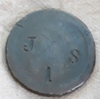Uk 1797 Cart Wheel Penny With " Js1 " Counterstamps