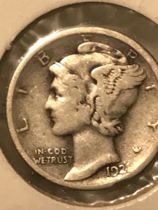 1921 D Mercury Silver Dime - Very Good Key Date Coin