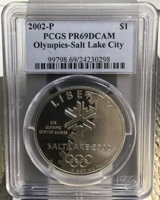 2002 P $1 Pcgs Pr 69dcam Olympics - Salt Lake City D