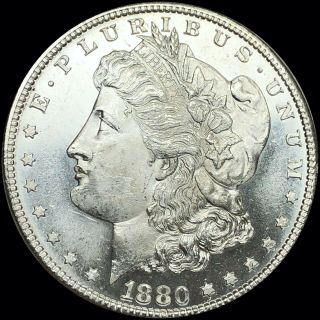 1880 - S Morgan Silver Dollar Gemmy Uncirculated Detail San Fran Coin Nr