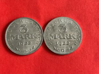 2 Conis 3 Mark 1922 A - G Alu S.  Photo