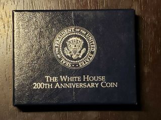 1992 D White House 200th Anniversary Unc Silver Dollar With Box/coa - Us Coins
