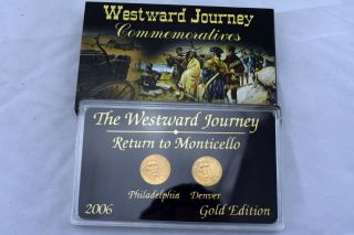 2006 Westward Journey Jefferson Nickel Commemorative Gold Edition P&d Set