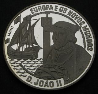 Portugal 25 Ecu 1992incm Proof - Silver - Navigators - 1382