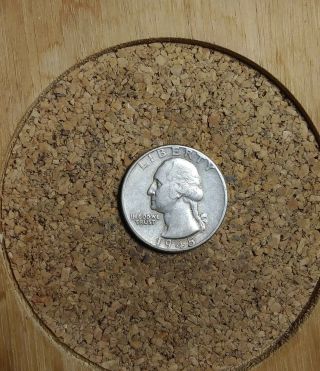 1945 P 25c Washington Quarter 90 Silver Coin Wq783 Old " Tuck "