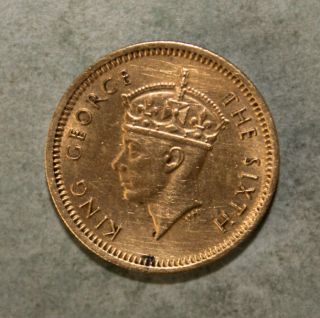 Hong Kong 5 Cents 1949 Extremely Fine,  Coin - King George VI 2
