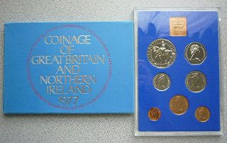 1977 Great Britain / Northern Ireland Uk Proof Set (7) - British Decimal Coins