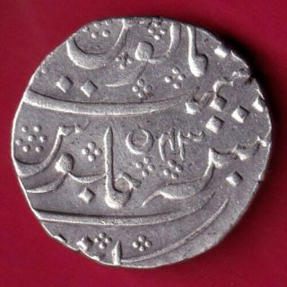 French India - Arkat - One Rupee - Rare Silver Coin Cj23