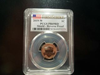 2019 - W Pcgs Pr69rd Reverse Proof Lincoln Cent First Strike