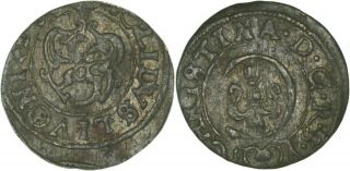 Latvia Riga: Solidus Silver 16?? (christina Of Sweden,  1634 - 1654) Vf