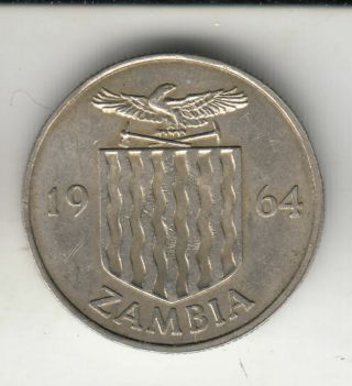 Zambia 6d 1964 Shield Ef,  280d By Coinmountain