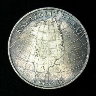 1953 Denmark 2 Kroner KM 844 BU Silver Coin 2