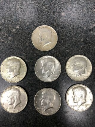 Half Dollars Silver.  John F Kennedy