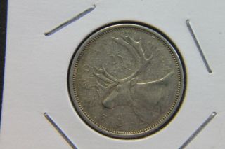 Canada 1964 Canadian Quarter 25 Cents Queen Elizabeth Silver Coin