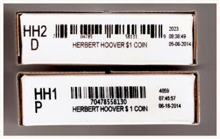 Us 2014 Herbert Hoover Unc Presidential $1 - P & D Rolls - Boxes Hh1 & Hh2 - $50 Face
