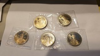 Marshall Islands $5 1989 Commerative Astronaut Moon Landing Coins