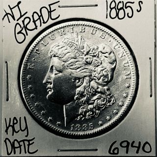 1885 S Morgan Silver Dollar Coin 6940 Rare Key Date